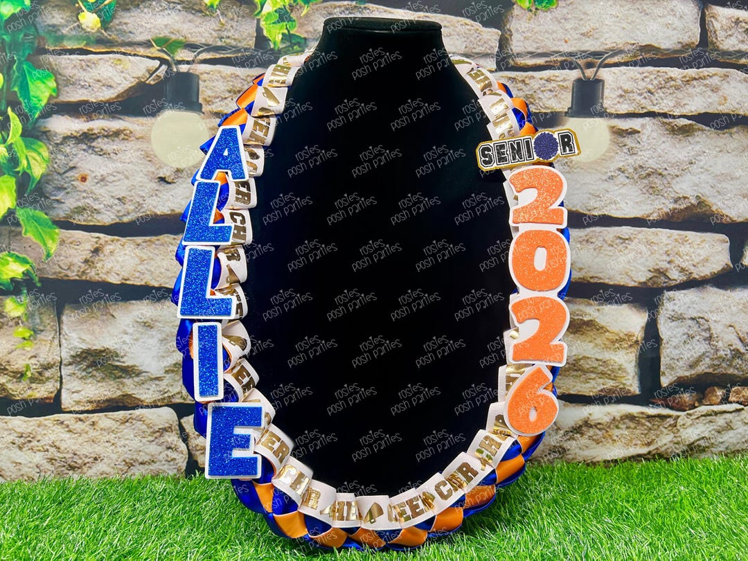 Personalized Cheer Cheerleader Ribbon Graduation Lei: Senior Night Gift ...