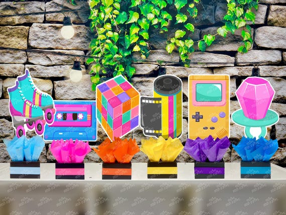 I Love the 80s Theme| 90s Birthday Centerpiece | 80s Party