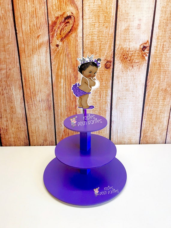 Purple and Silver Princess Cupcake Stand Royal Princess Theme Cupcake Stand Princess Cupcake Decoration Cupcake Party Decoration Birthday Il_570xn