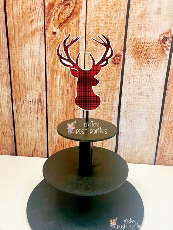 Deer hunting Party Deer Buck Cupcake Stand Hunter Shower Cupcake Party Deer Hunting Theme Cupcake Favors Deer Birthday Cupcake Stand Favors Il_570xn