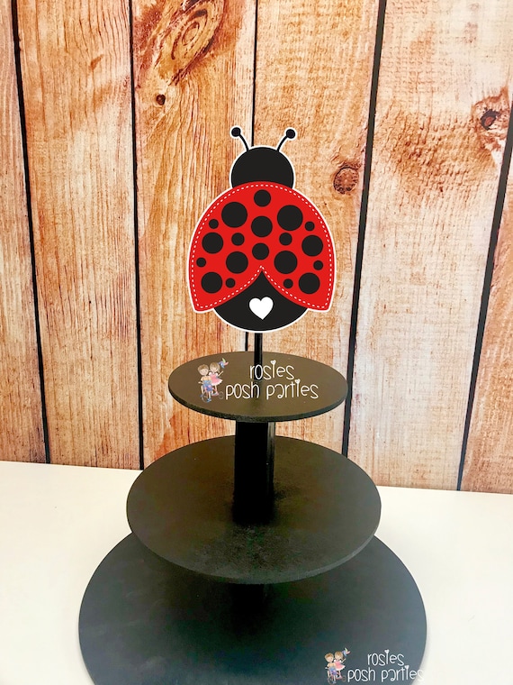 Ladybug Birthday Baby ShowerCupcake Stand Decoration Ladybug Theme Baby Shower Party Decoration Cupcake Stand Favor Red Black White Il_570xn