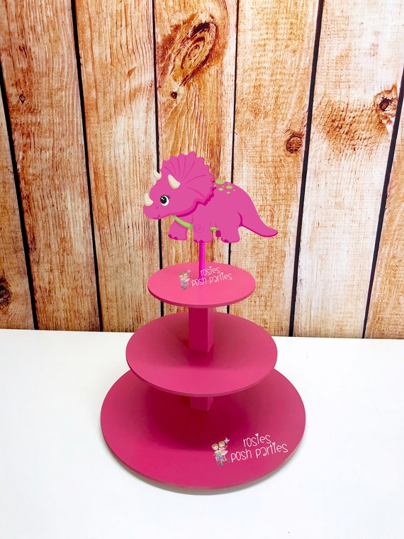 Dinosaur Girl Cupcake Stand Dinosaur Theme Cupcake Stand Dinosaur T rex Cupcake Decoration Cupcake StandDino Party Decoration Dino Birthday Il_570xn