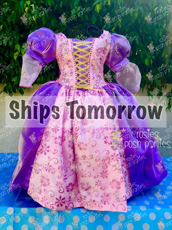 Tangled Rapunzel dress for Birthday costume or Photo shoot Tangled