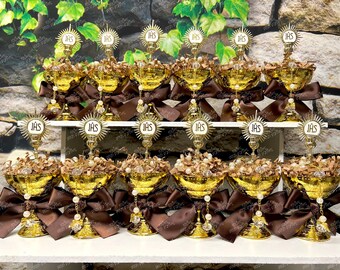 Rosary Favor | First Communion Favor | Holy Cup Favor | Recuerdo de Primera Comunion | Mini Rosary | Beaded Rosaries | Communion VARIETY