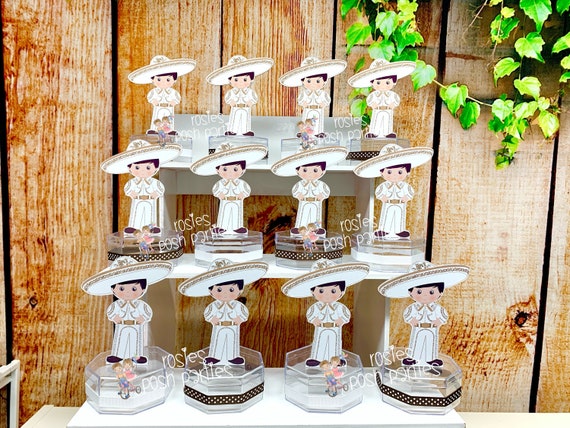 Charro Communion | Charro First Birthday | Charro Theme | Mariachi Theme Birthday Candy Jar Favor | Charro Favor | Communion Theme SET OF 12 Il_570xn