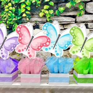 Butterfly birthday Decorations Butterfly party centerpieces Garden party decoration Spring birthday Spring Party centerpiece party SET OF 4