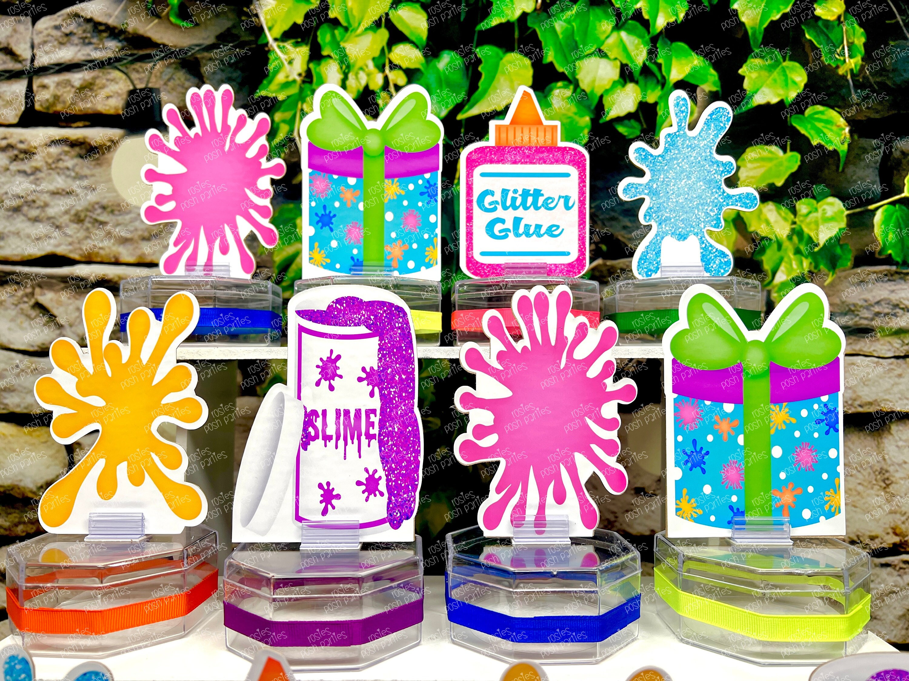 Slime Birthday Party Theme, Slime Bash, Slime Party Decor, Slime Theme, Slime Favor, Slime Theme Decor, Slime Candy Jar SET OF 12 by Rosie's Posh  Parties