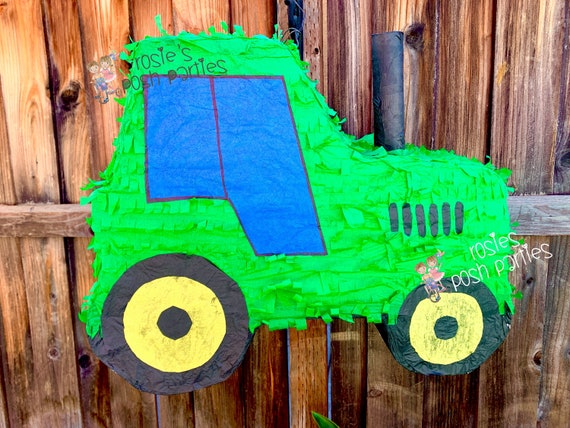 Green Tractor Pinata | Farm Theme Pinata | Farmer Theme | Farmer Party | Tractor Pinata | Tractor Party Favor | Barn Party | Candy Pinata Il_570xn