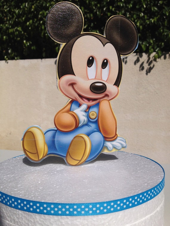 Baby Mickey Mouse Cake Topper For Baby Shower Or 1st Birthday By