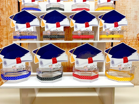 Graduation Theme | Graduation Party | Congrats Grad Party Favor | Candy Jar Favor | Graduation Bash | High School College Grade SET OF 12 Il_570xn