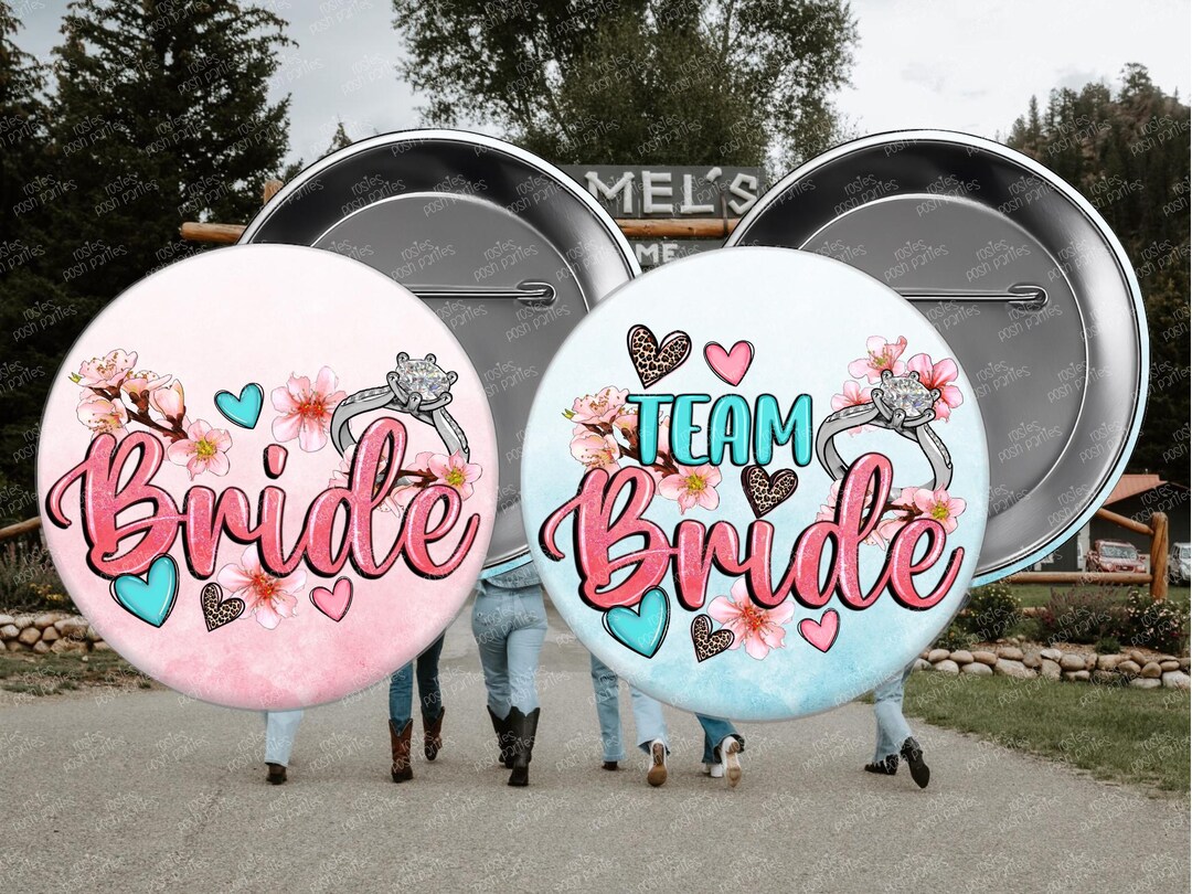 Bachelorette Party | Team Bride Pin Button | Bridesmaid Gift | Bride ...