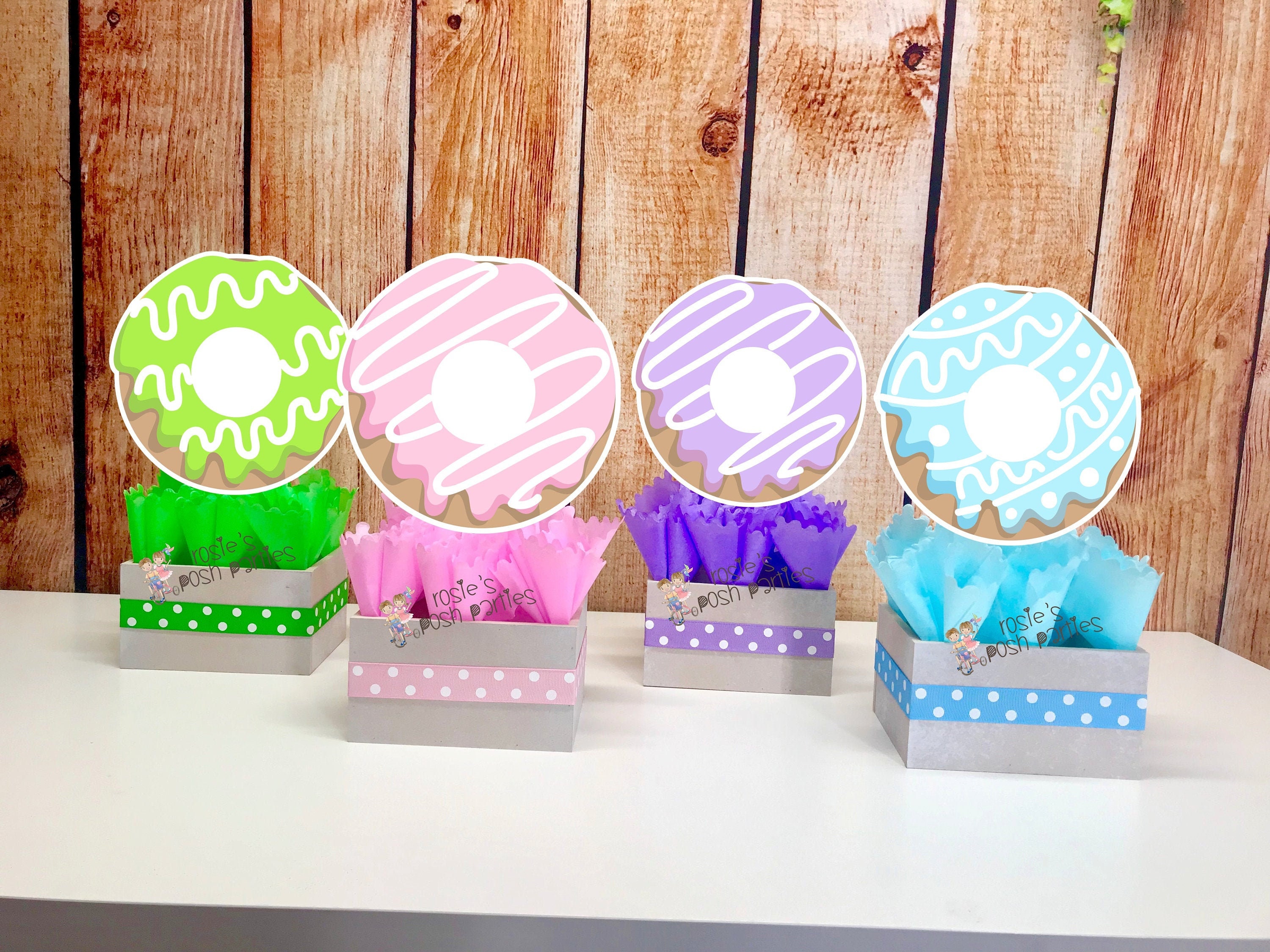 Donut Bar Party Centerpieces Doughnut Centerpiece Donut Birthday Bridal Doughnut Party Donut Birthday Candy Party Sprinkle