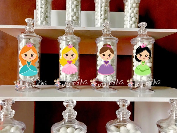 Royal Princess Apothecary candy treat jar for birthday Pink Princess Royal Tea Party favors gift birthday favor or birthday raffle SET OF 12 Il_570xn