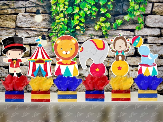 Carnival Circus Birthday Centerpieces Circus Carnival Baby Shower Guests Circus Carnival Party Decor birthday or Baby Shower INDIVIDUAL