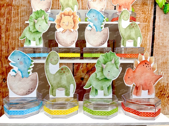 Baby Dinosaur Baby Shower Theme | Dinosaur Party Candy Jar Favor | Dino Theme Favors | Dino Theme | Candy Jar Favor Hatching Soon SET OF 12 Il_570xn