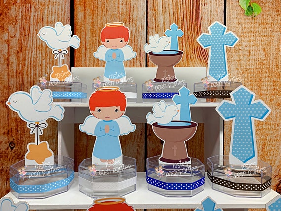 Red Hair Baptism Theme Favor | Baptism Party Decoration | Baptism Candy Jar Favor | Religious Sacrament Favor | Recuerdo Bautizo SET OF 12 Il_570xn