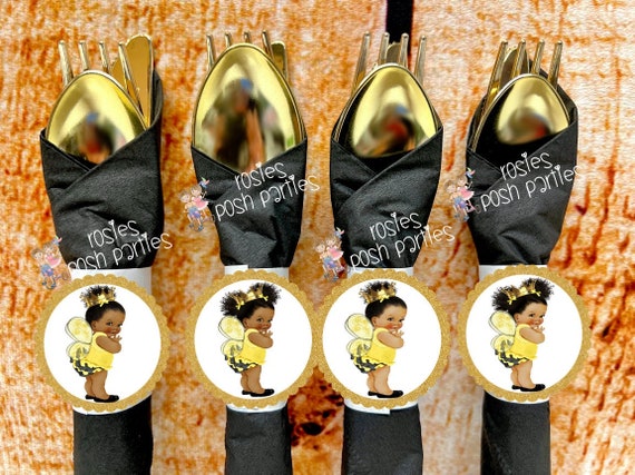 Bumble Bee Theme | Bumble Bee Baby Shower | Bumble Bee Birthday | Napkin Wrapped Utensils | Bumble Bee Party Favors | Bumble Bee VARIETY Il_570xn
