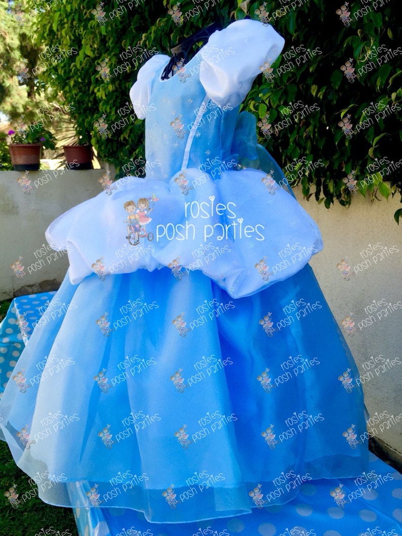 Cinderella dress for Birthday costume or Photo shoot Cinderella dress outfit Birthday dress Cinderella costume Princess dress for Birthday image 8