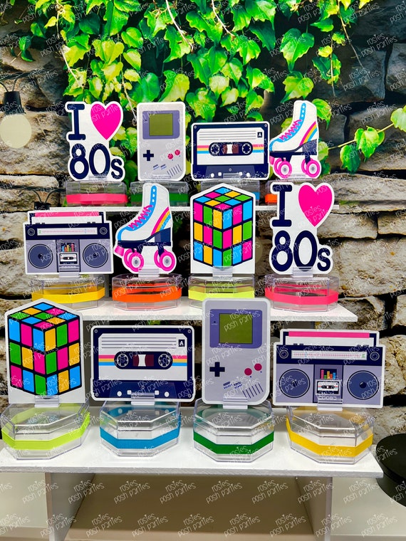 I Love the 80s Birthday Theme 80s Theme Party Favor 80s Theme Favors 80s  Party Candy Jar Favor 80s Baby Party Decoration SET OF 12 