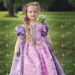 Tangled Rapunzel dress for Birthday costume or Photo shoot Tangled dress outfit Birthday dress costume Princess dress for Birthday party