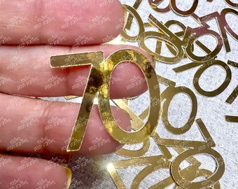Birthday Age Confetti | 70th Birthday Party Decoration | 70th Confetti | Table Number Confetti 100 Pieces