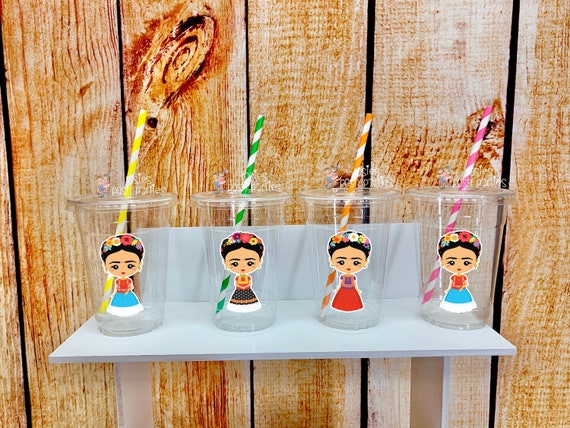 Frida Birthday | Frida Baby Shower Theme | Frida Party Theme | Frida Decoration | Frida Birthday Party Favor Cups Frida Kahlo SET OF 12 Il_570xn