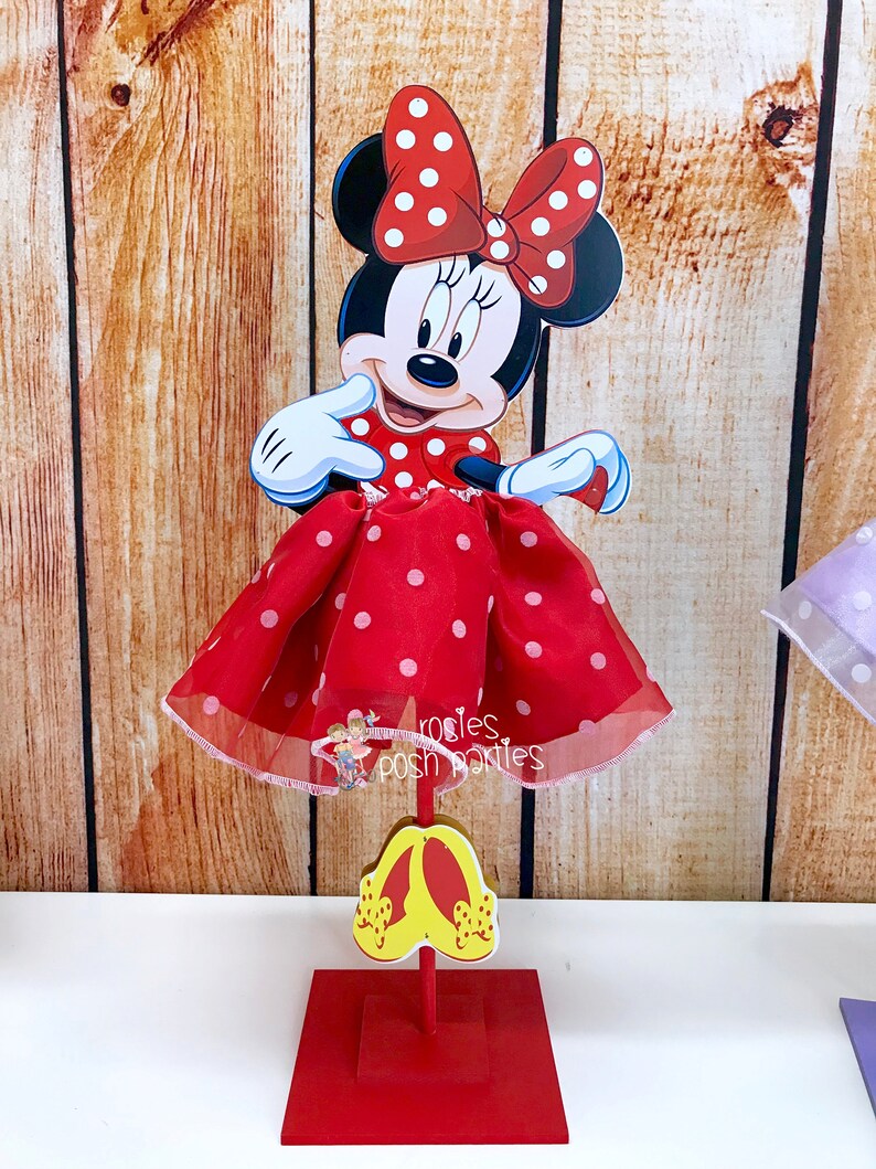 Minnie Mouse Birthday Decoration Tutu pink or red wood