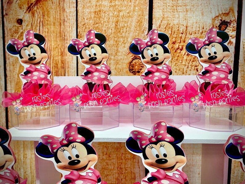 Gold Minnie Mouse candy treat jars for birthday gift birthday | Etsy