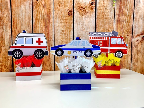First Responder Birthday Theme | First Responder Party Decoration | Fire Truck Party | Police Birthday | Ambulance Decoration INDIVIDUAL Il_570xn