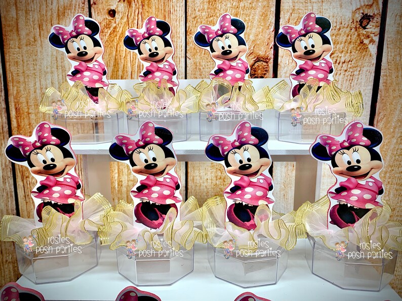 Gold Minnie Mouse Candy Treat Jars for Birthday Gift Birthday | Etsy