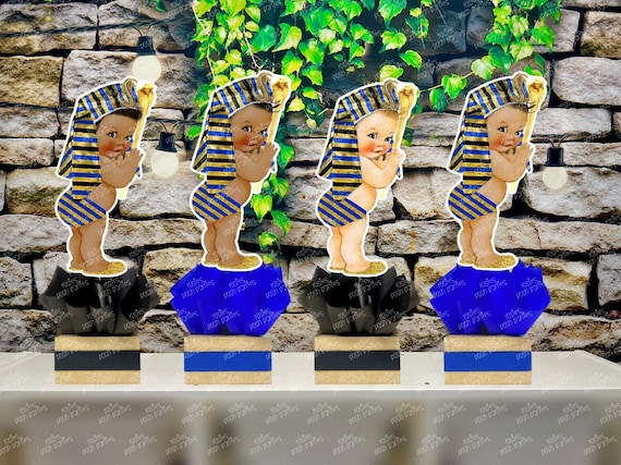 Kids Egyptian Birthday Cake Topper Set - 7-Piece Pharaoh & Mummy Decor For Themed Parties 14 thumbnail image