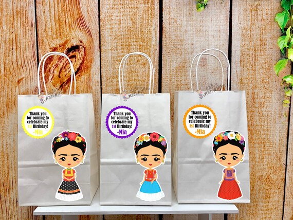 Frida Birthday | Frida Baby Shower Theme | Frida Party Theme | Frida Decoration | Frida Birthday Party Personalized Favor Bags SET OF 12 Il_570xn
