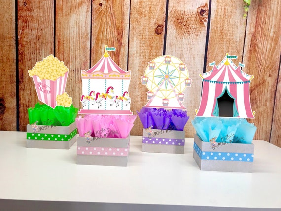 Carnival Circus Birthday Centerpieces Circus Carnival Baby Shower