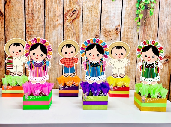 Mexican Rag Doll Theme | Mexican Rag Doll Party | Fiesta Mexicana | Guarecita Doll | Muneca Lele Handmade Maria | Centerpieces INDIVIDUAL Il_570xn