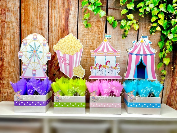 Carnival Circus Birthday Centerpieces Circus Carnival Baby Shower Guests Circus Carnival Party Decor Centerpieces birthday INDIVIDUAL Il_570xn