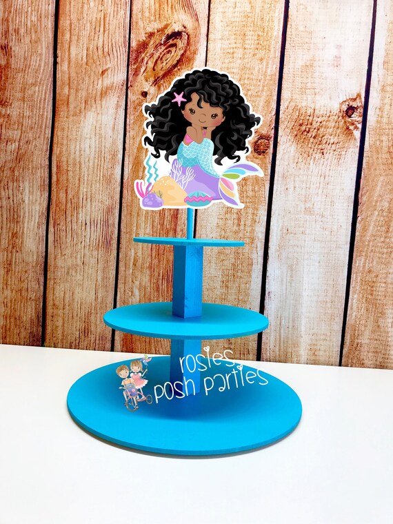 Mermaid Cupcake Stand Mermaid Party Girls Birthday Baby Shower Party Decoration