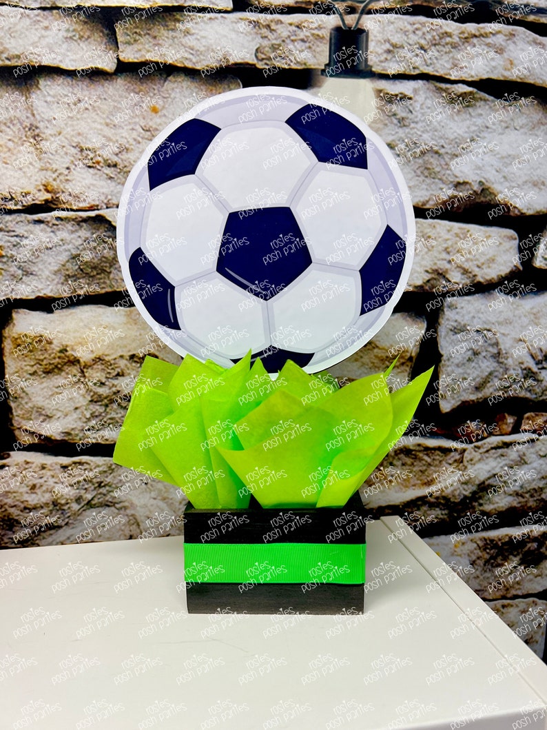 Sports Theme Centerpiece Sports Party Sports Birthday Soccer Football Baseball Basketball decoration for Birthday or themed event SET OF 4 image 5