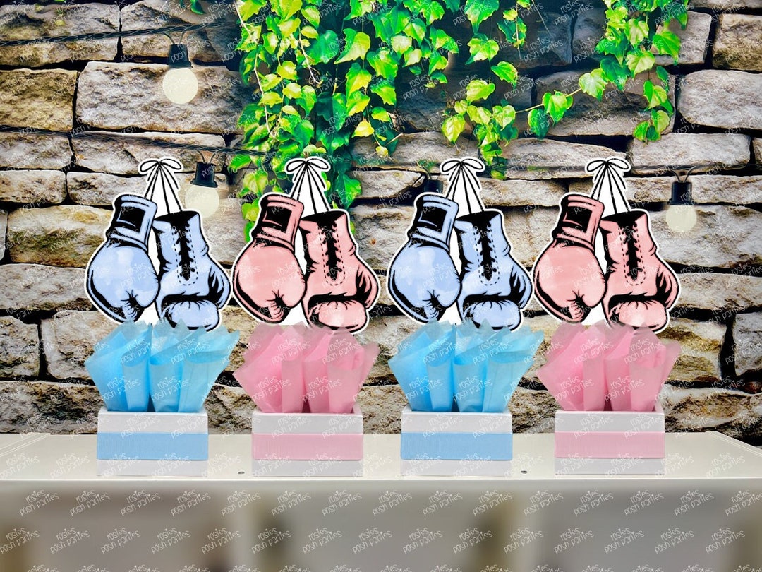 Boxing Gloves Baby Shower Theme Gender Reveal Boxing Theme Boxer Theme