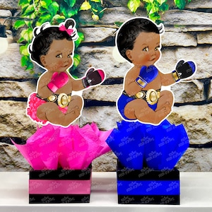 Boxing Main Event Baby Shower Theme | Gender Reveal Boxing Theme | Gender Theme Centerpiece Decoration | Royal Gender Reveal Party INDVIDUAL