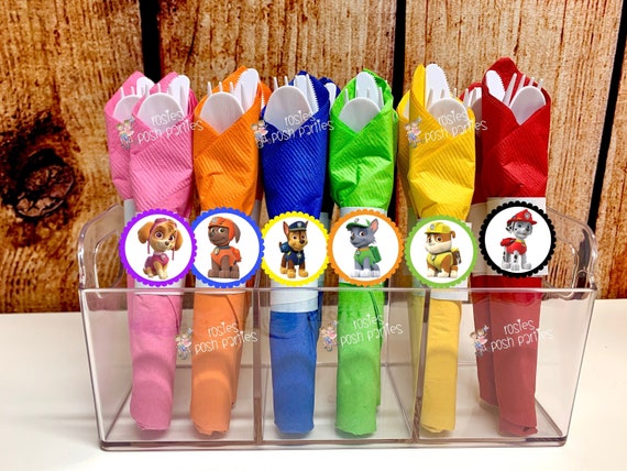Paw Patrol Birthday Theme | Paw Patrol Utensil | Paw Patrol Theme Favor | Birthday Party Favor Utensil | Flatware Favors | Patrol SET OF 12 Il_570xn