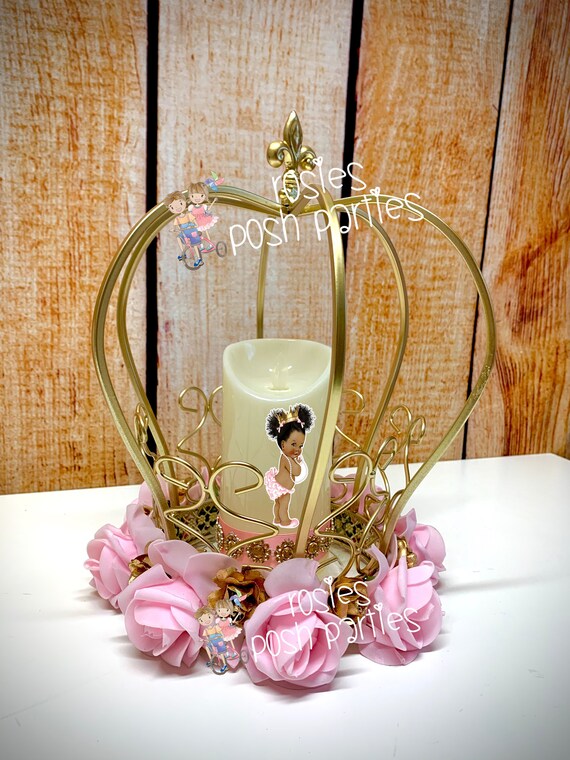 Royal Princess Theme | Pink and Gold Theme | Little Princess Crown | Royal Theme Crown Centerpiece | Princess Theme Gold Crown Theme Decor Il_570xn