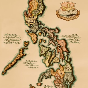 Map of the Philippines (The Mother Island) 16&quot;x20&quot;