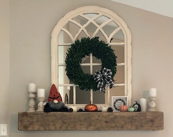 New Fireplace Mantel | 6" by 8" and 72" Long | Solid Wood | Pine | Hand Hewn | Rustic Look | Customizable