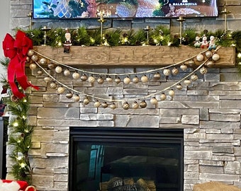 New Fireplace Mantel | 8" by 10" and 68" Long | Solid Wood | Pine | Hand Hewn | Customizable