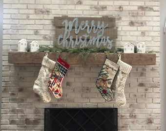New Fireplace Mantel | 6" by 6" and 72" Long | Solid Wood | Pine | Rustic Look | Customizable