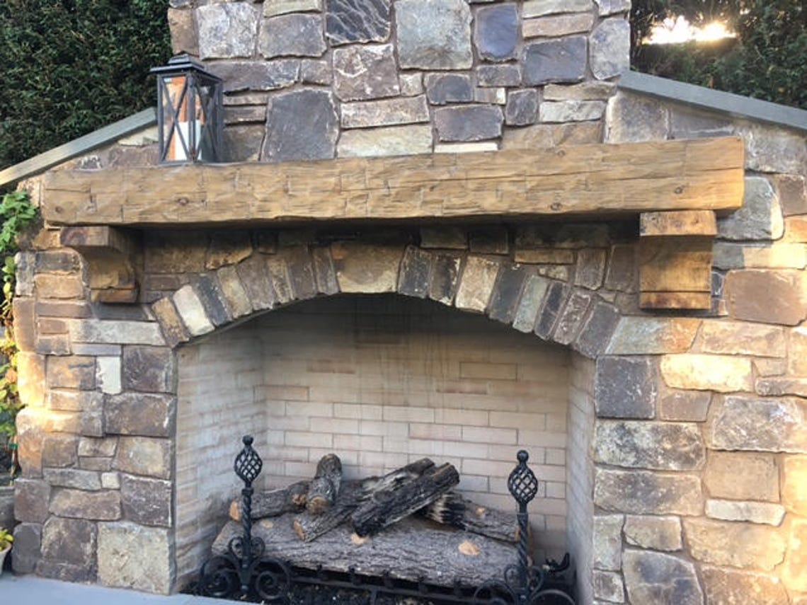 Rustic Fireplace Mantel 6 Foot Large Chunky Hand Hewn 10 by 10 Etsy