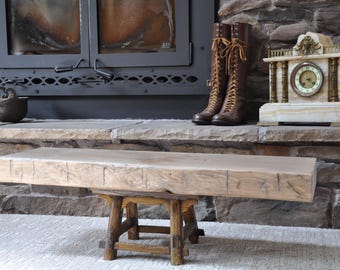Premade Rustic Shelf | 3" by 9" by 33" Long | Solid Wood | Pine | Hand Hewn | Barn Wood