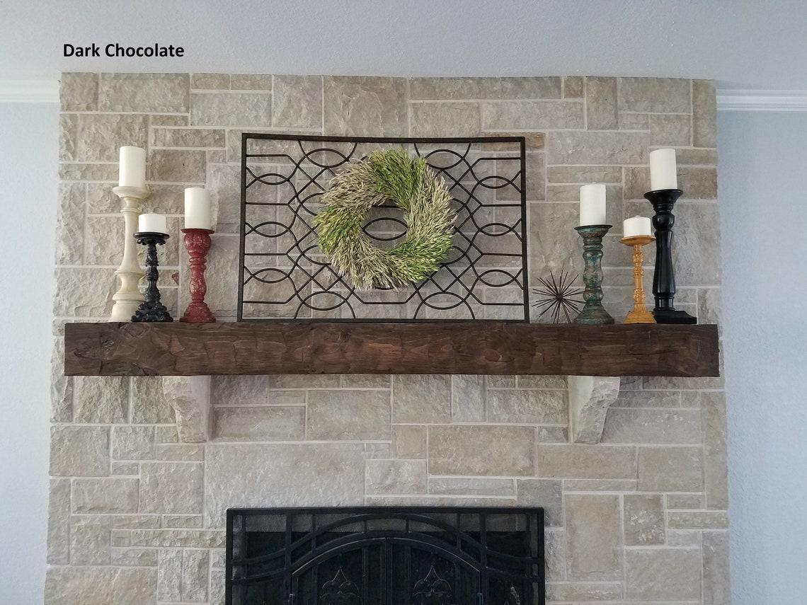 Fireplace Mantel 5' Chunky Five Foot Long Rustic Hand Hewn Etsy