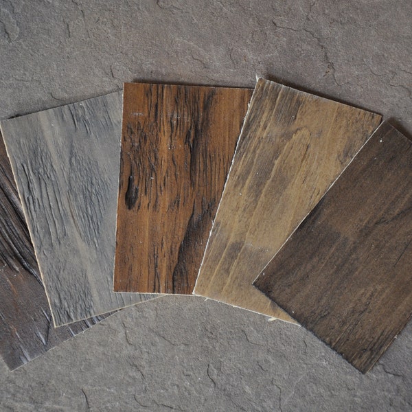 Set of Color Sample Chips for Chunky Rustic Hand Hewn Solid  Pine Mantels