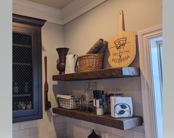 Shelves | 3" by 10" by 36" | Hand Hewn | Solid Wood | Pine | Rustic Look